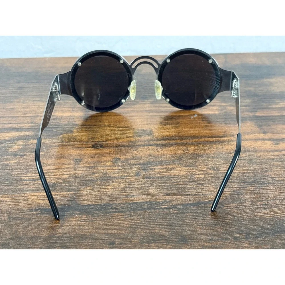 Axiis by Rodolfo Tejera Peace Out Round Matte Black Steampunk Sunglasses USA